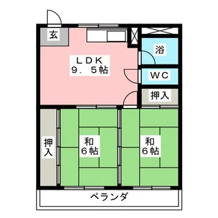 中央ハイツ【2階】の間取り