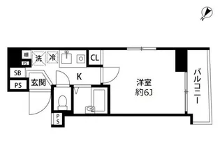 スカイコート文京根津【4階】の間取り