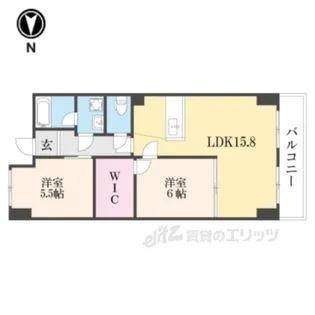 イヌイ星の子ハイツ【5階】の間取り