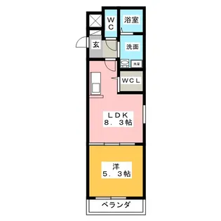 C‐calme桜本町【2階】の間取り