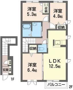 クレール西海岸【2階】の間取り