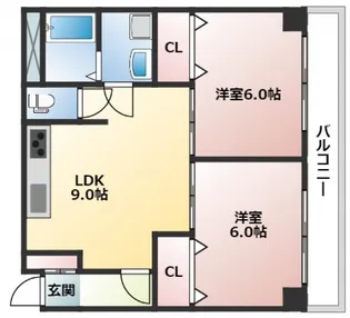グレーシア庚午【7階】の間取り