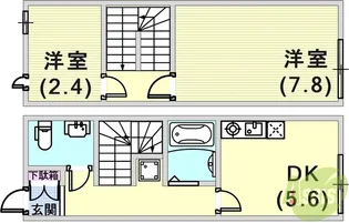 ディアコート神戸I【1階】の間取り