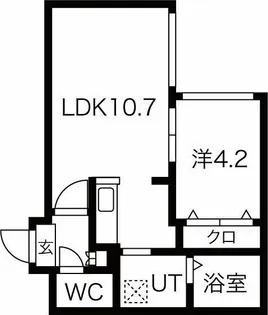 平岸KTA【4階】の間取り