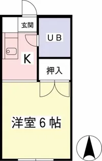 向ノ岡ハイツ2号棟【1階】の間取り