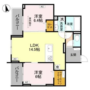 RESIDENCE KAZE 楓【2階】の間取り