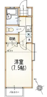 ルーミー千代の【2階】の間取り