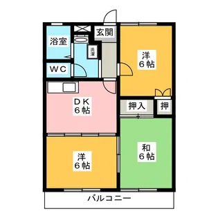 五反田ハイムA棟【1階】の間取り