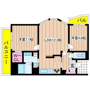 エスリード西本町【4階】の間取り