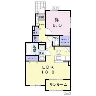 セレーノ 橘B【1階】の間取り