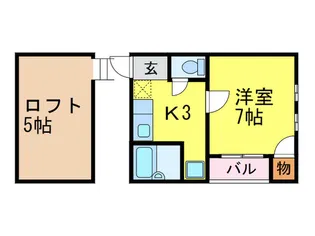 アメジスト大橋弐番館【1階】の間取り