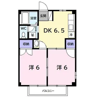 グリーンヒルB【1階】の間取り