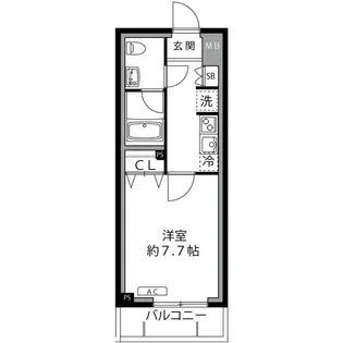 LOC S IKUTA【2階】の間取り