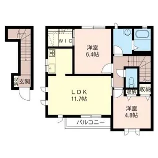 カーサ・ラッジオ・ドラートC【2階】の間取り