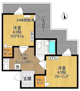 栗谷二番館【1階】の間取り