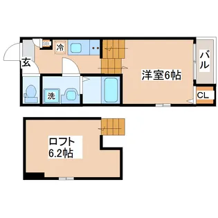 ハーモニーテラス旭ヶ丘II【2階】の間取り