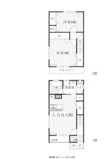 新堀メゾンハイツ【1階】の間取り