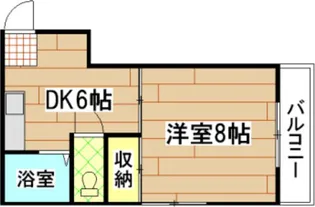 ハイム西旭【4階】の間取り