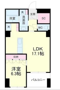 アートフォルム元城【2階】の間取り