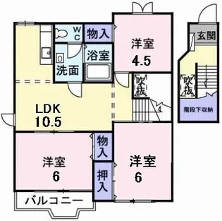 クレストヒルズC【2階】の間取り