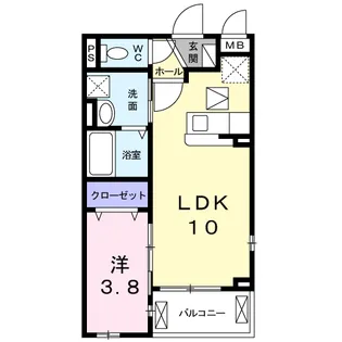メゾンオーブ【1階】の間取り