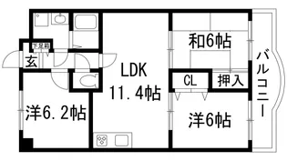 サン・ベルエアー【4階】の間取り