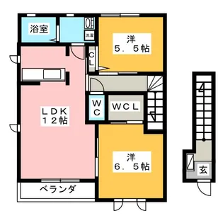 ビレッジ静里 A棟【2階】の間取り