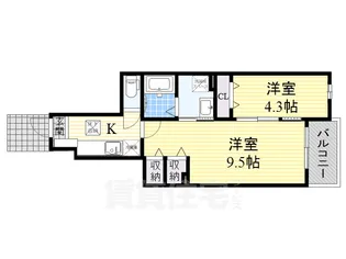 グレース寿【1階】の間取り
