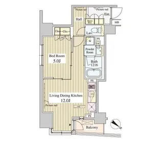 セレサ日本橋堀留町【11階】の間取り