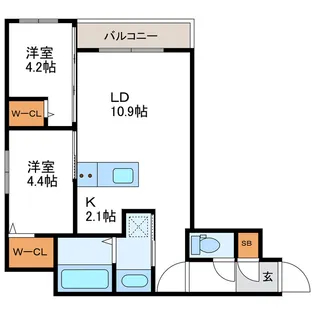 Trybal Space 北17条 トライバルスペース北17条【2階】の間取り