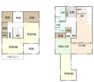 栃木県宇都宮市上田原町【一戸建】の間取り