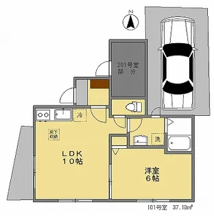 パークメゾン下井草【1階】の間取り