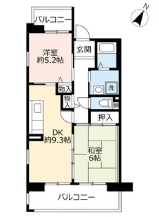 URアルビス緑丘【6階】の間取り