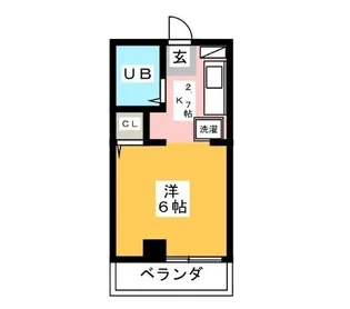 杉山ハイツ【2階】の間取り