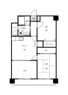 パレ・ロワイヤル2【3階】の間取り