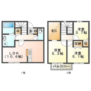 3メゾン リアン【2階】の間取り