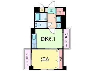 エールハイツ本山【5階】の間取り