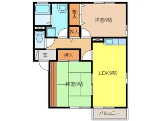 フラワーパーク【2階】の間取り