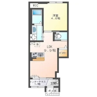 イーストヒルズI【1階】の間取り