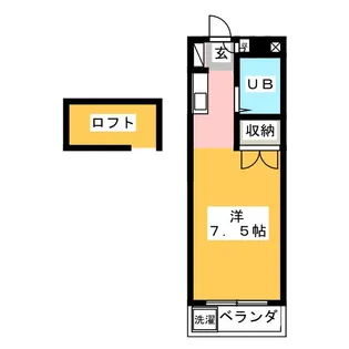1Rの間取り画像