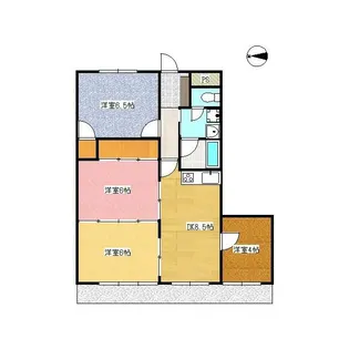 シャトー中曽根【2階】の間取り