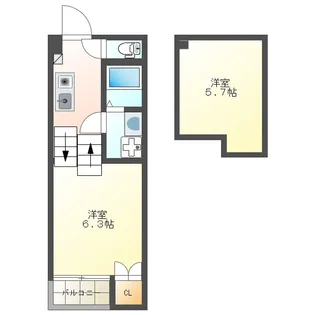 プティットメゾン【2階】の間取り