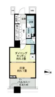 Brilliaタワー東京【5階】の間取り