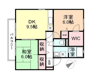 スカイクレスト A【2階】の間取り