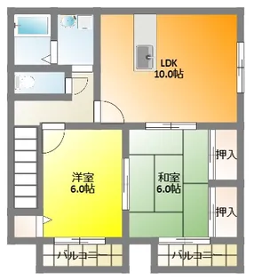 カーズコート【2階】の間取り
