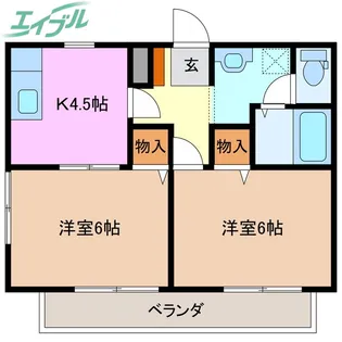 ドルチェハイム【1階】の間取り