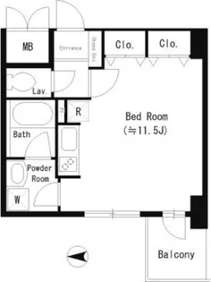 パークキューブ北浜【15階】の間取り