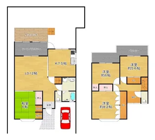 大阪府枚方市東香里1【一戸建】の間取り
