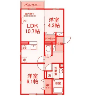 Admire Hiyoshi【2階】の間取り