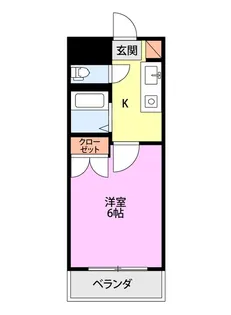 ロード上大川前【4階】の間取り